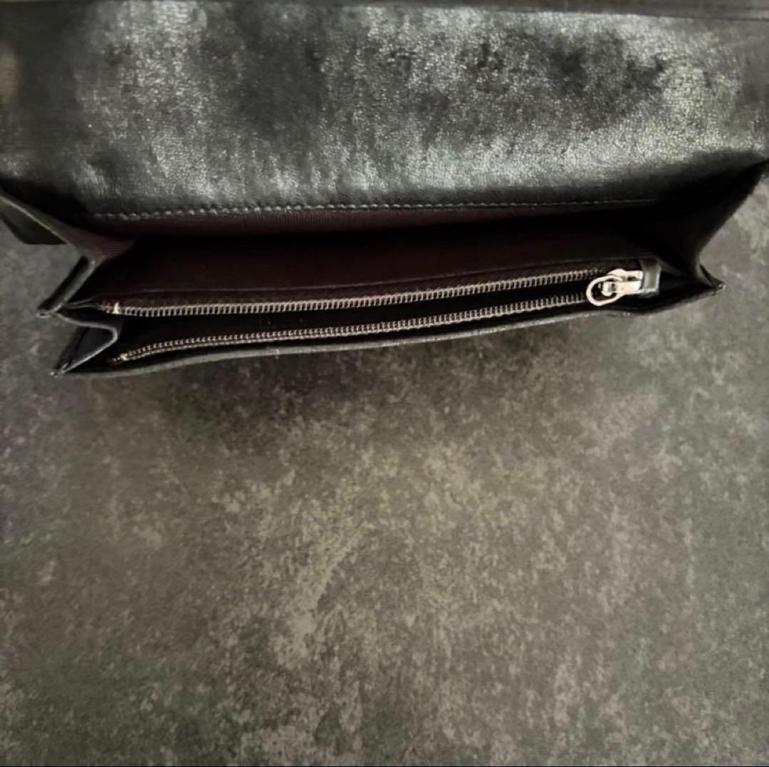 CHANEL ブラック レザー 長財布 二つ折り キルティング ココマーク