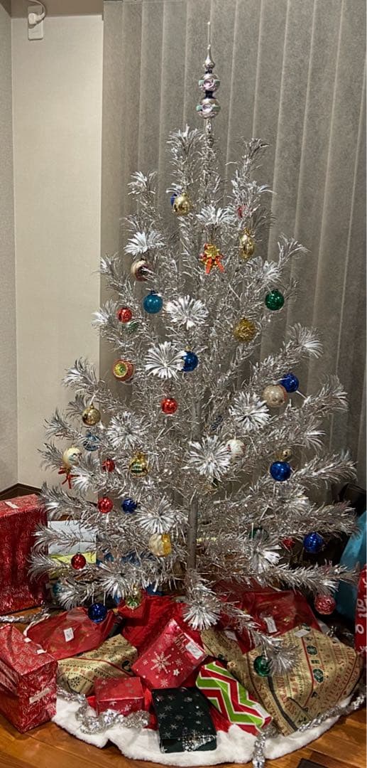 希少　美品　1950-60年代製　PomPomアルミクリスマスツリー　6フィート