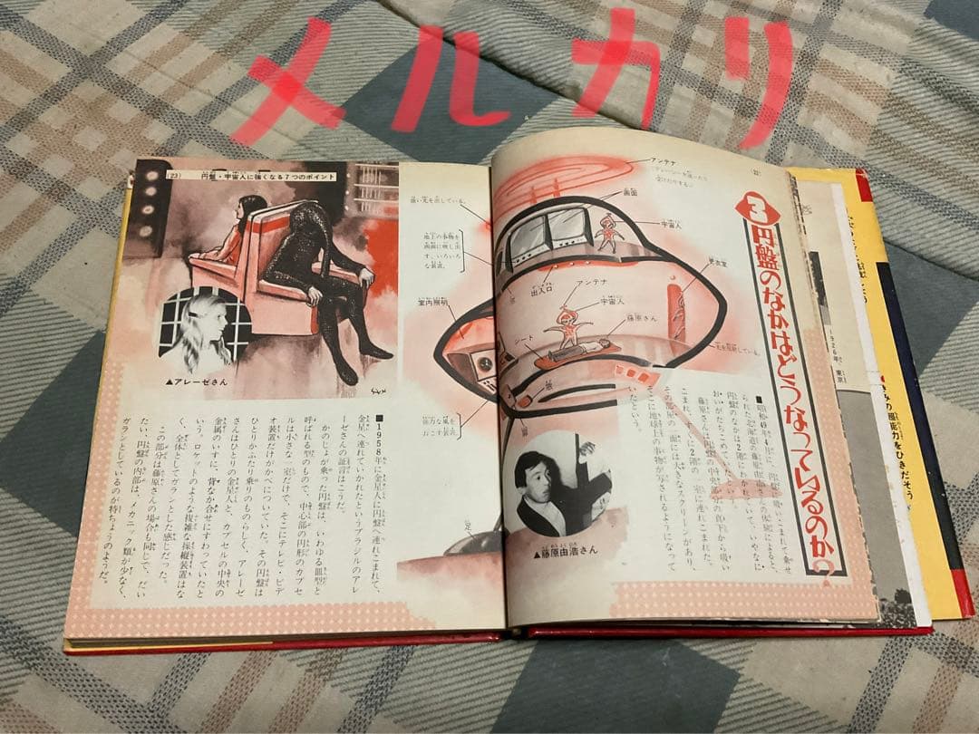 空飛ぶ円盤と宇宙人／小学館入門百科シリーズ42。中岡俊哉／著【破れあり表紙】。