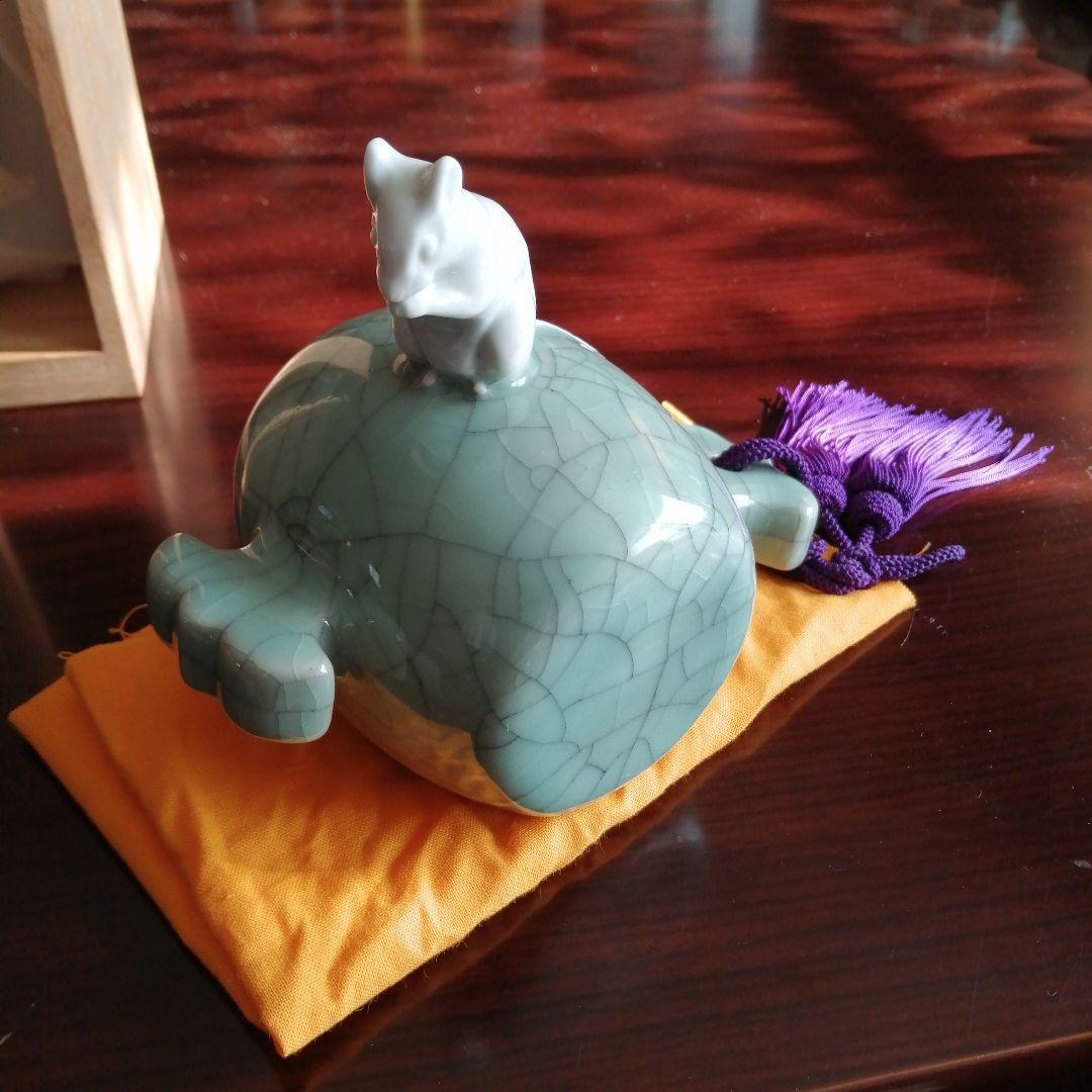 清水焼　宮下善寿　甲子置物　16.5cm