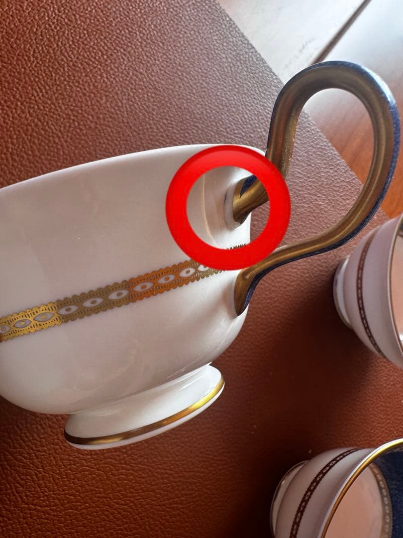   ユーランダー パウダーブルー カップ＆ソーサー 3客セット