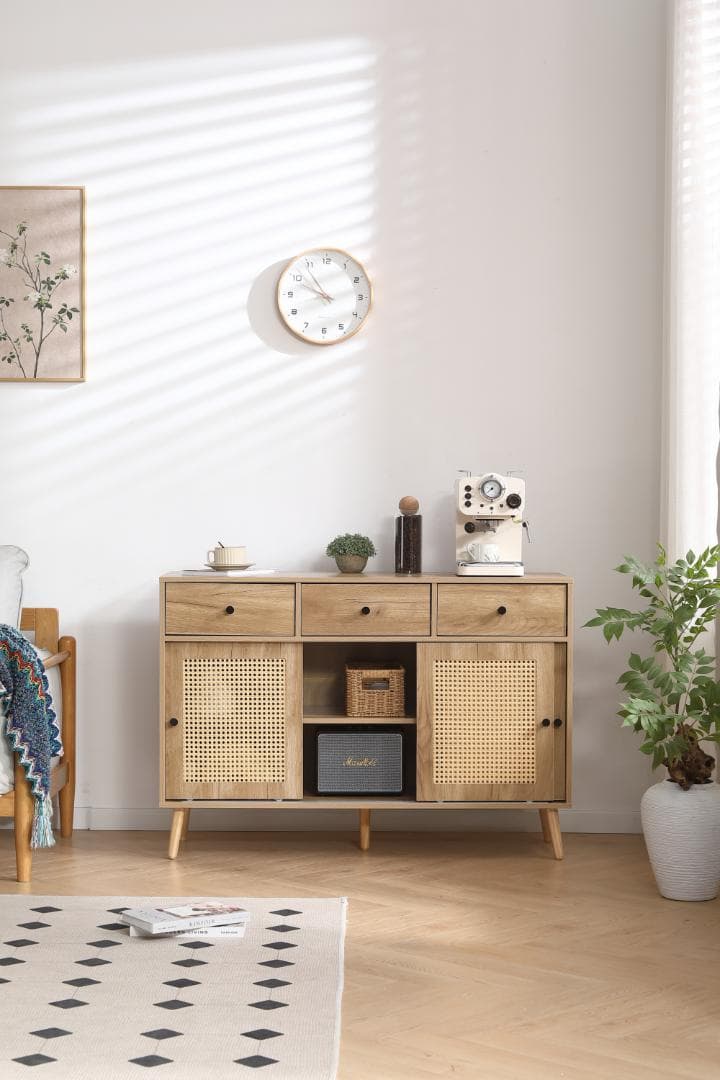 赤字価格！キャビネット収納棚 整理タンス 北欧 木目調 おしゃれ【ナチュラル】