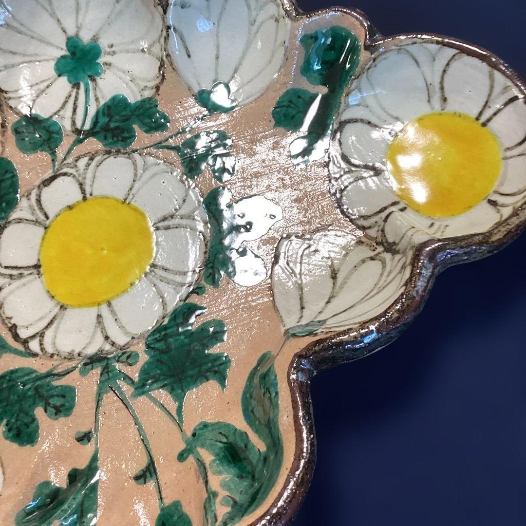 京焼乾山写雪松向付と乾山写菊向付1客ずつ2客　　　新品未使用