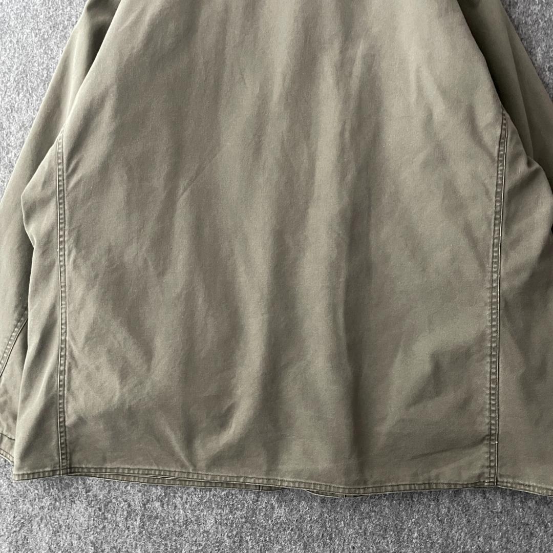 WOOLRICH　カバーオールジャケット　ハンティング　レザーカラー切替　裏ボア