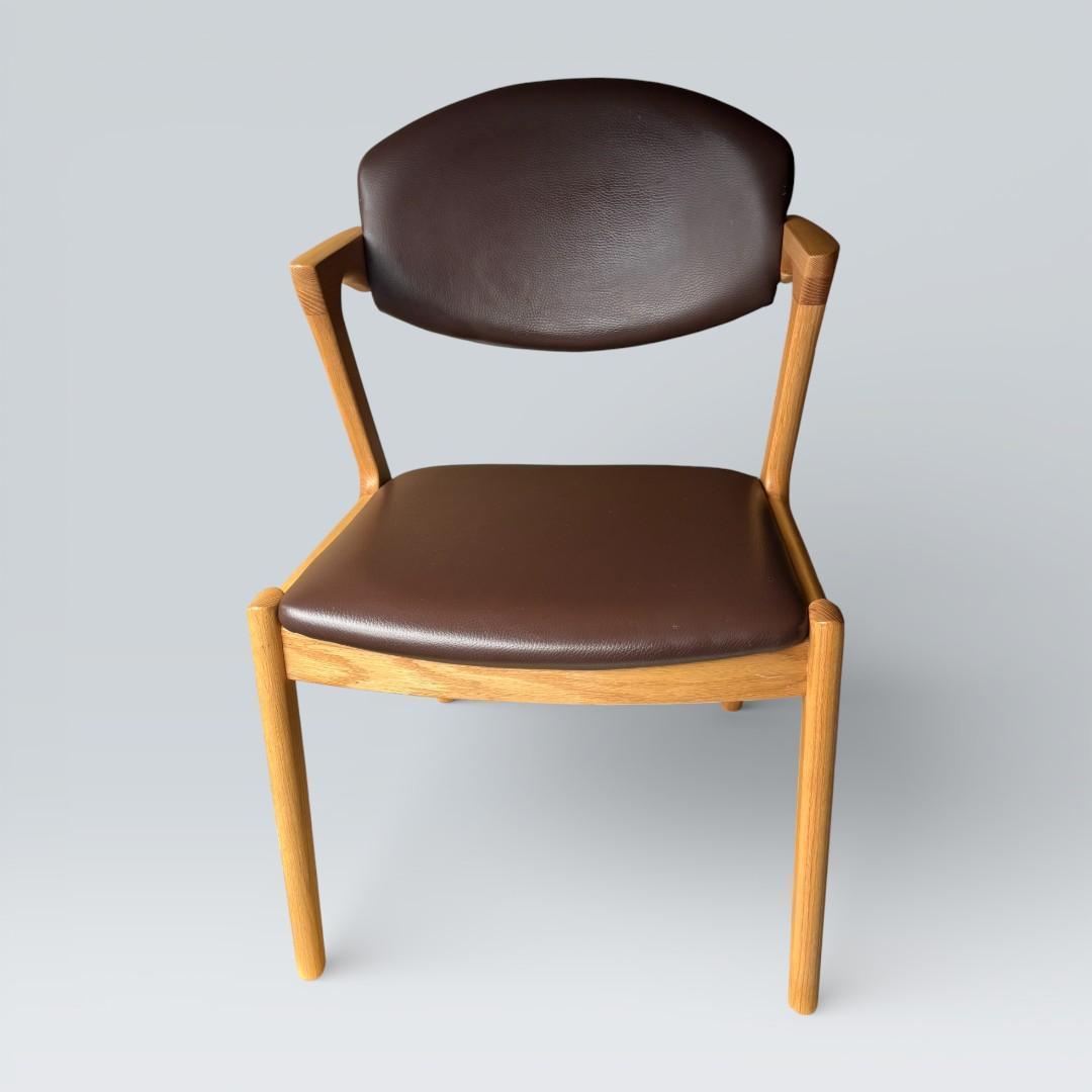 【最終価格】浜本工芸 ダイニングチェア 肘付き オーク材 無垢 高級家具 ①