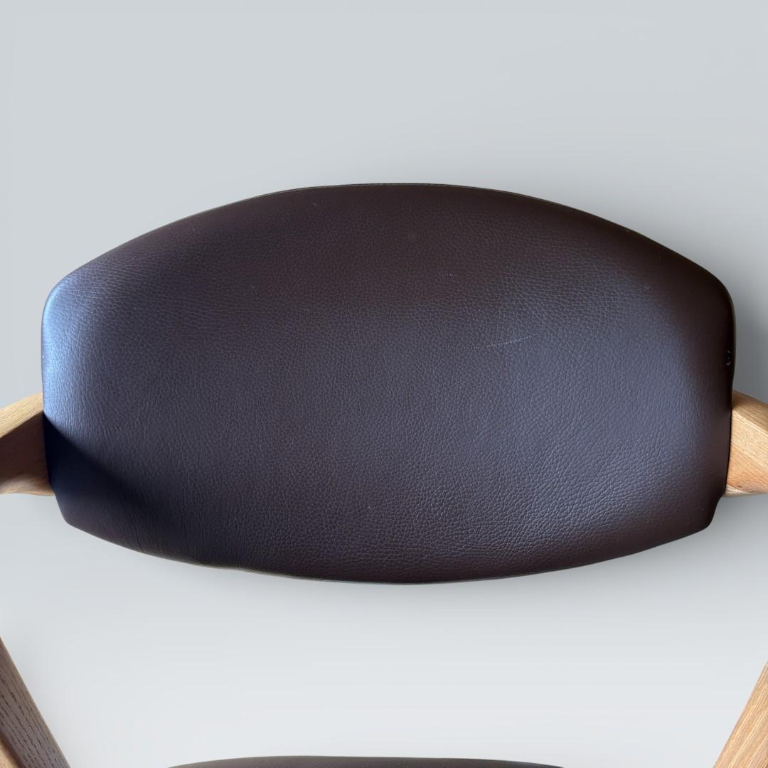 【最終価格】浜本工芸 ダイニングチェア 肘付き オーク材 無垢 高級家具 ①