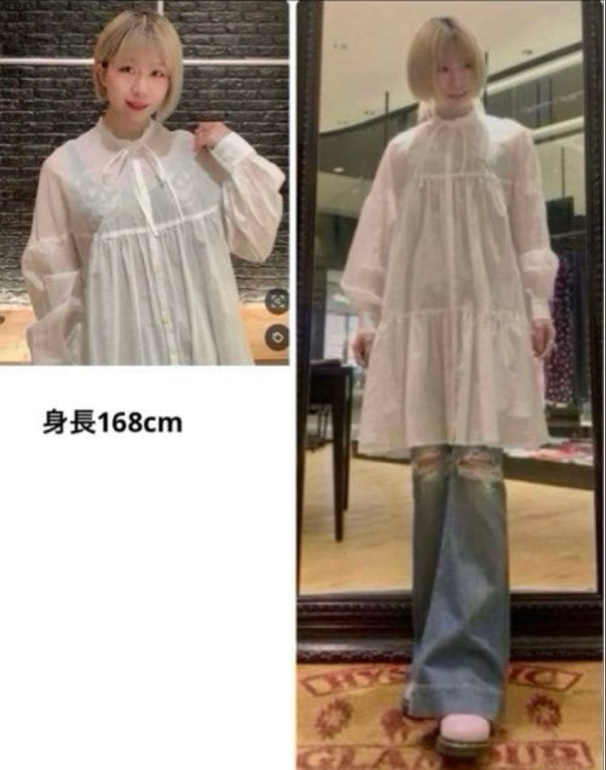 新品タグ付 HYSTERIC GLAMOUR SKULL刺繍ティアードワンピース