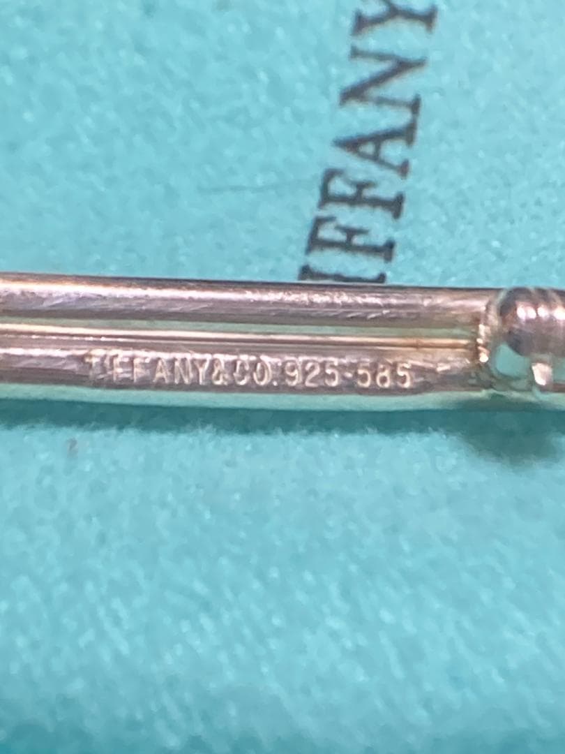 ティファニー ノット コンビ ブローチ K14 シルバー925