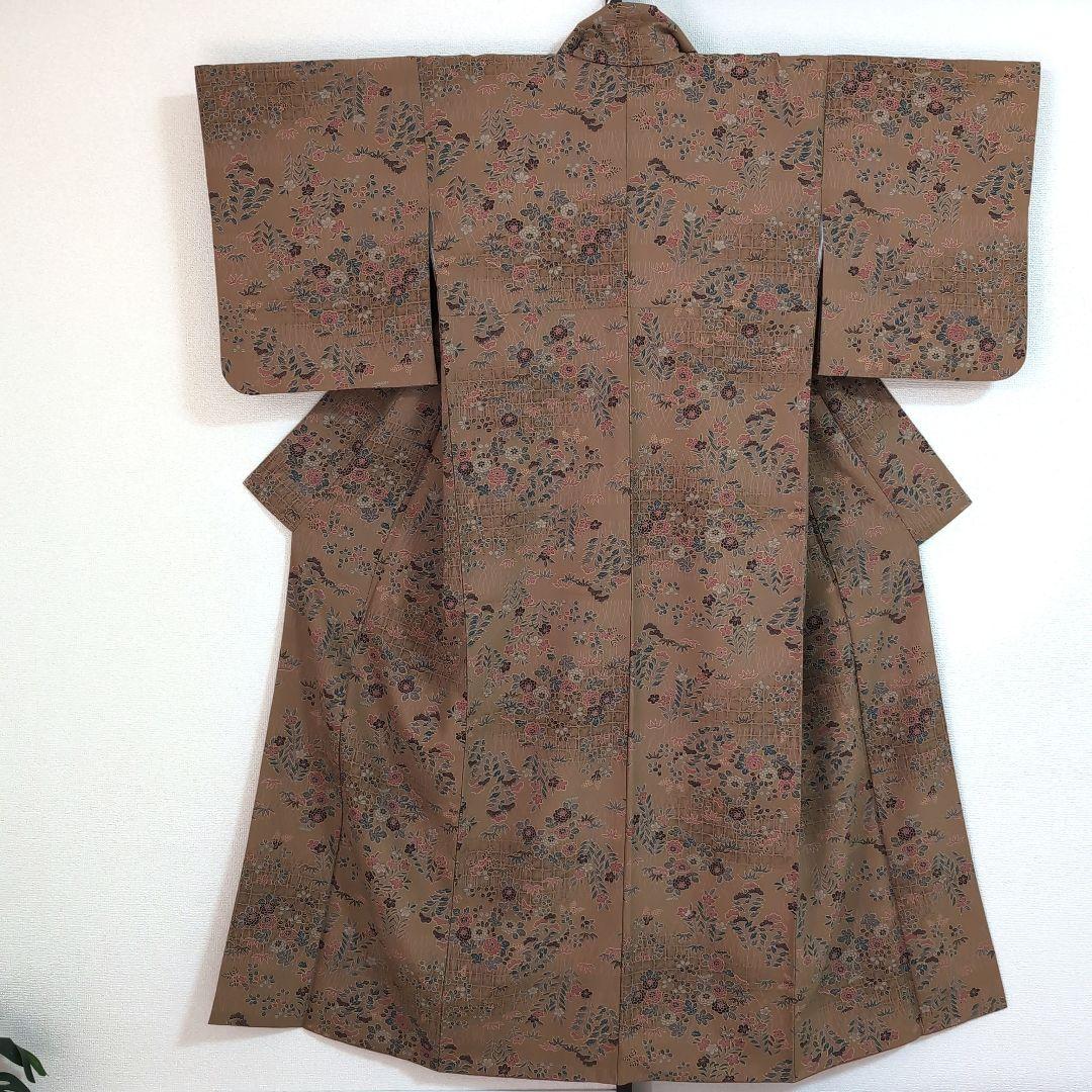 【三花】美品　東レシルック　東洋和装　袷　洗える着物　リユース