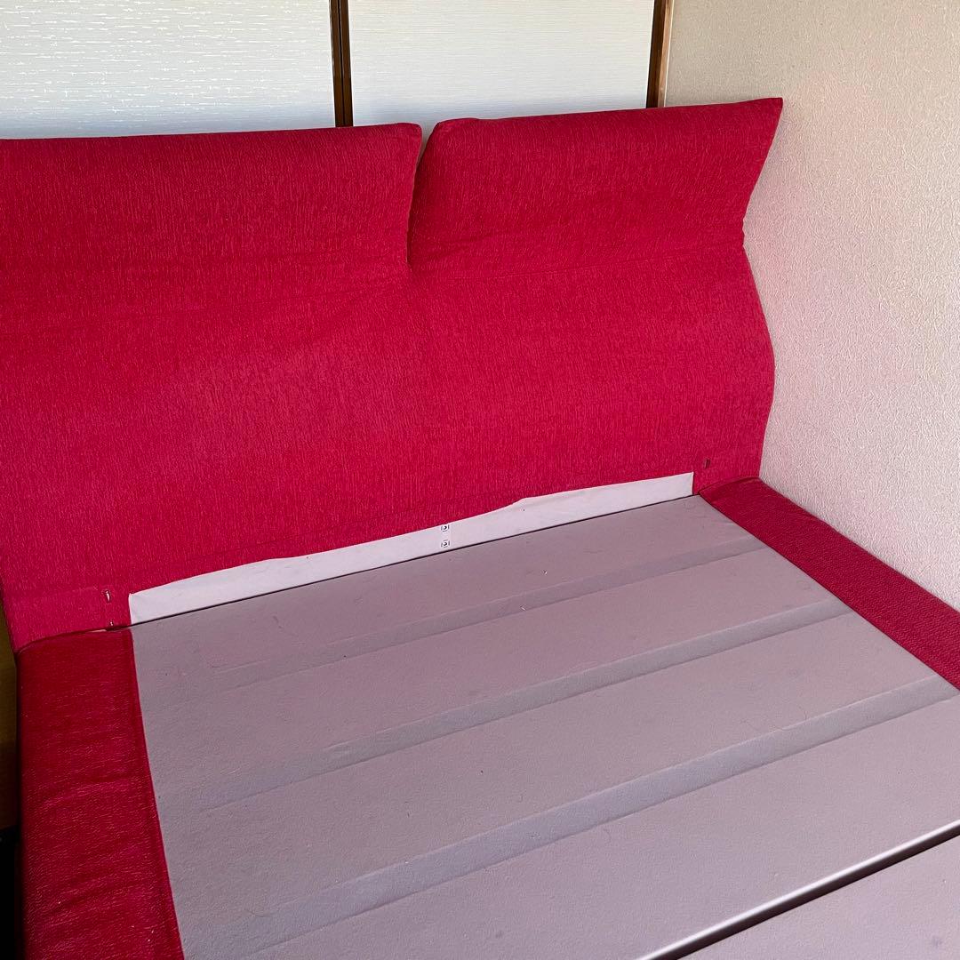 ⚠️本日のみ 最終値下げ　NOWAL ダブルベッドフレーム レッド