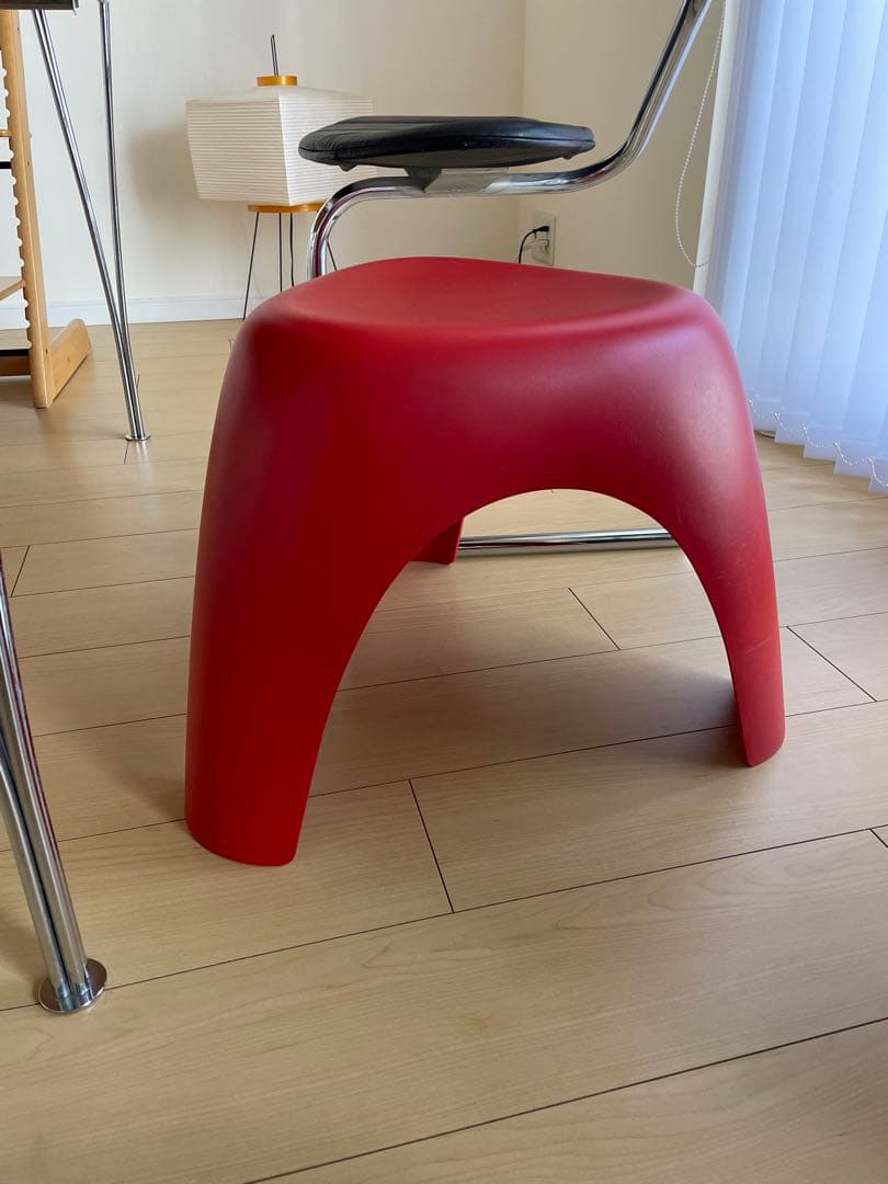 【廃版カラー定価1.87万】Vitraヴィトラ製エレファントスツール 柳宗理　赤