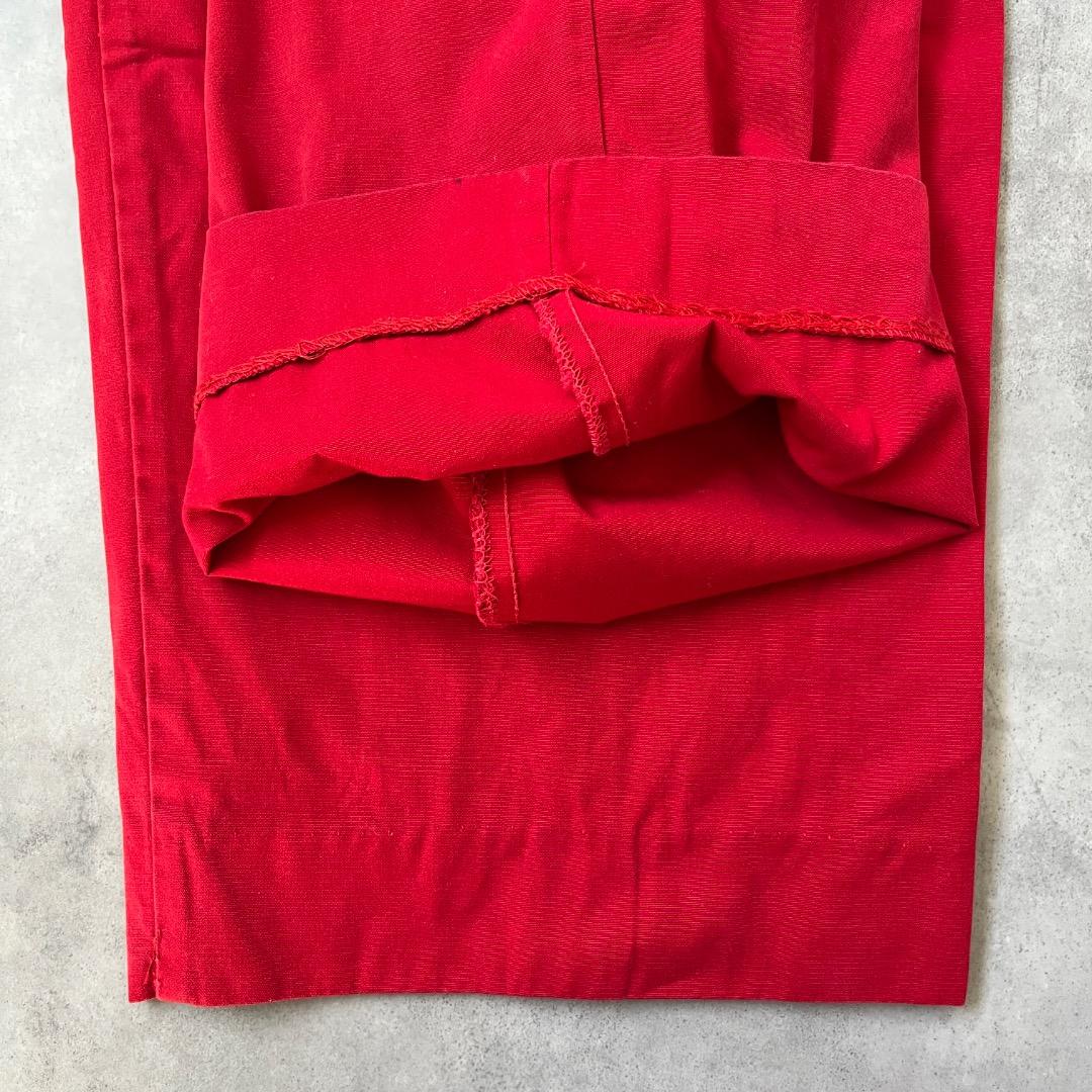 ポロ ラルフローレン W36 チノパン 90s USA製 古着 赤 19002