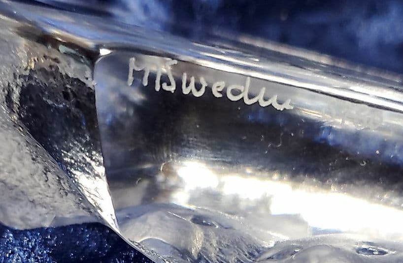 MATS JONSSON クリスタル 猫　レリーフ