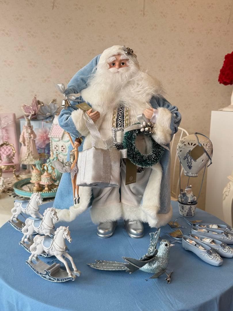 ハルモニア　サンタクロースフィギュア/ウインターブルー50cm（R）