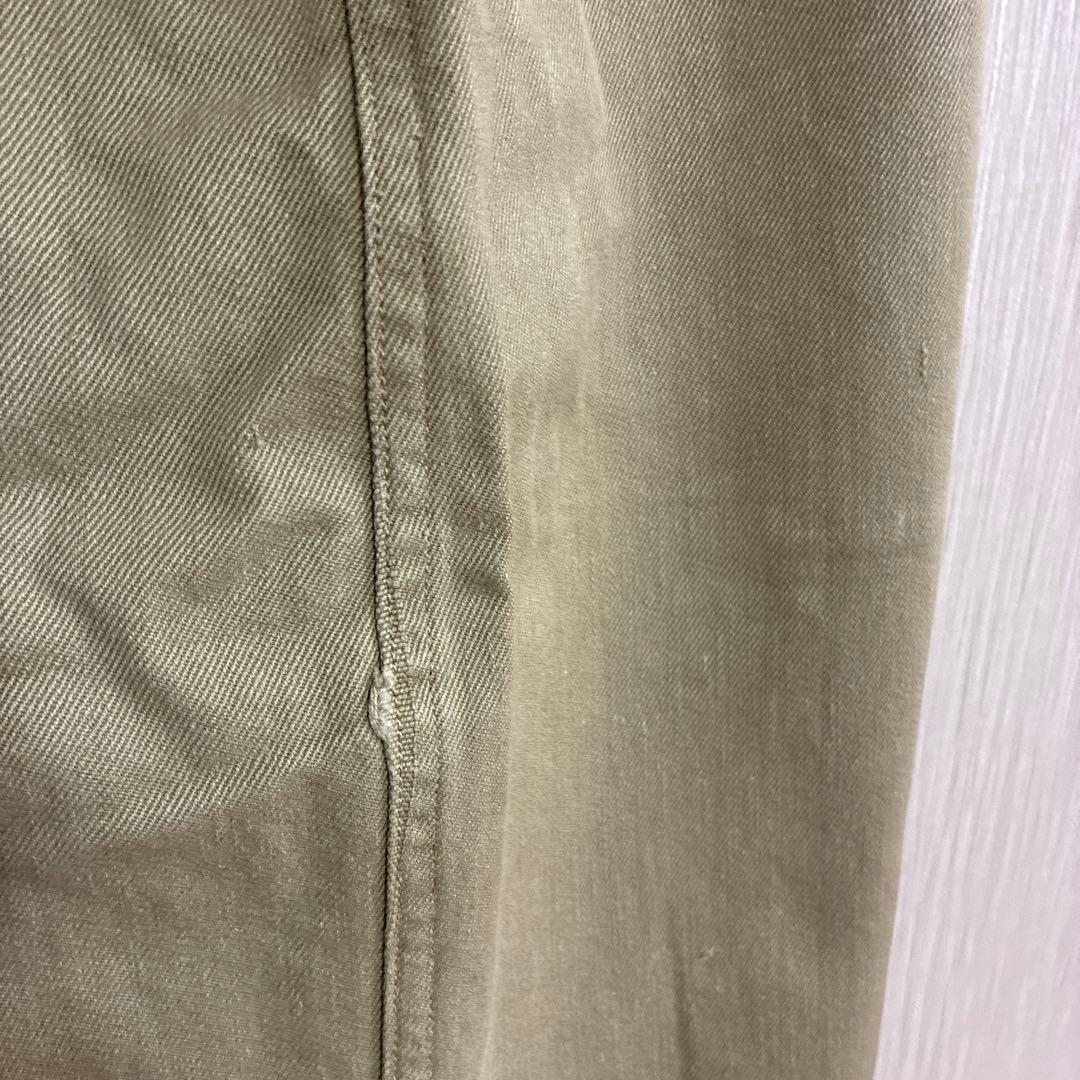 フランス軍　M52後期　オリジナル　カーキ チノパン サイズ35 33インチ相当