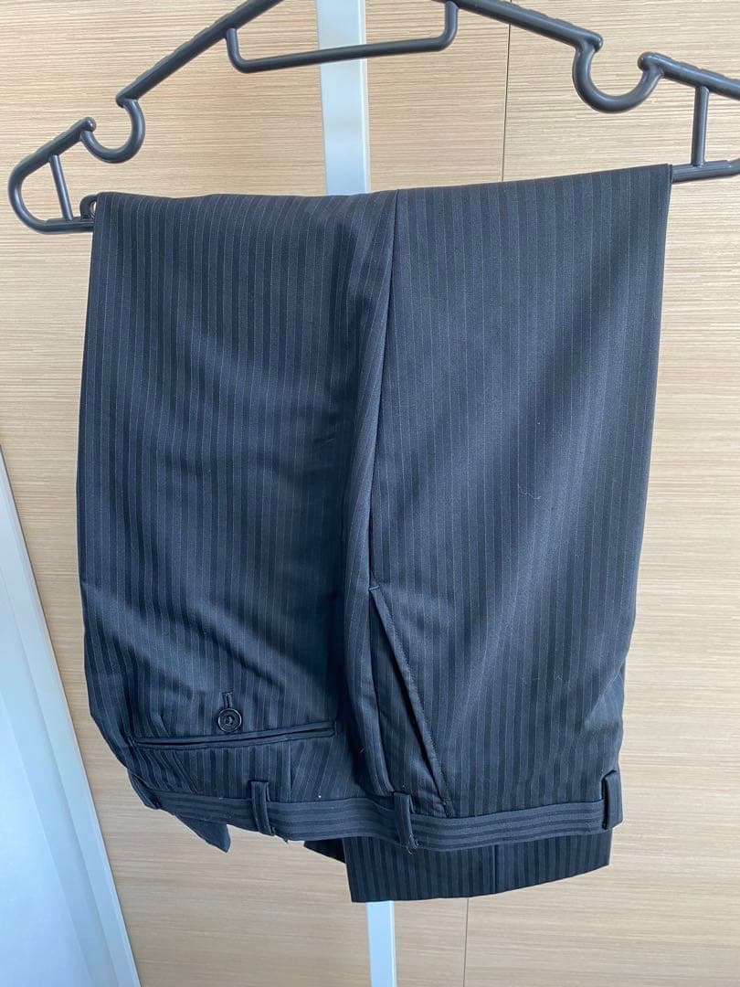 美品　バーバリーブラックレーベル　スーツセット　紺　ストライプ