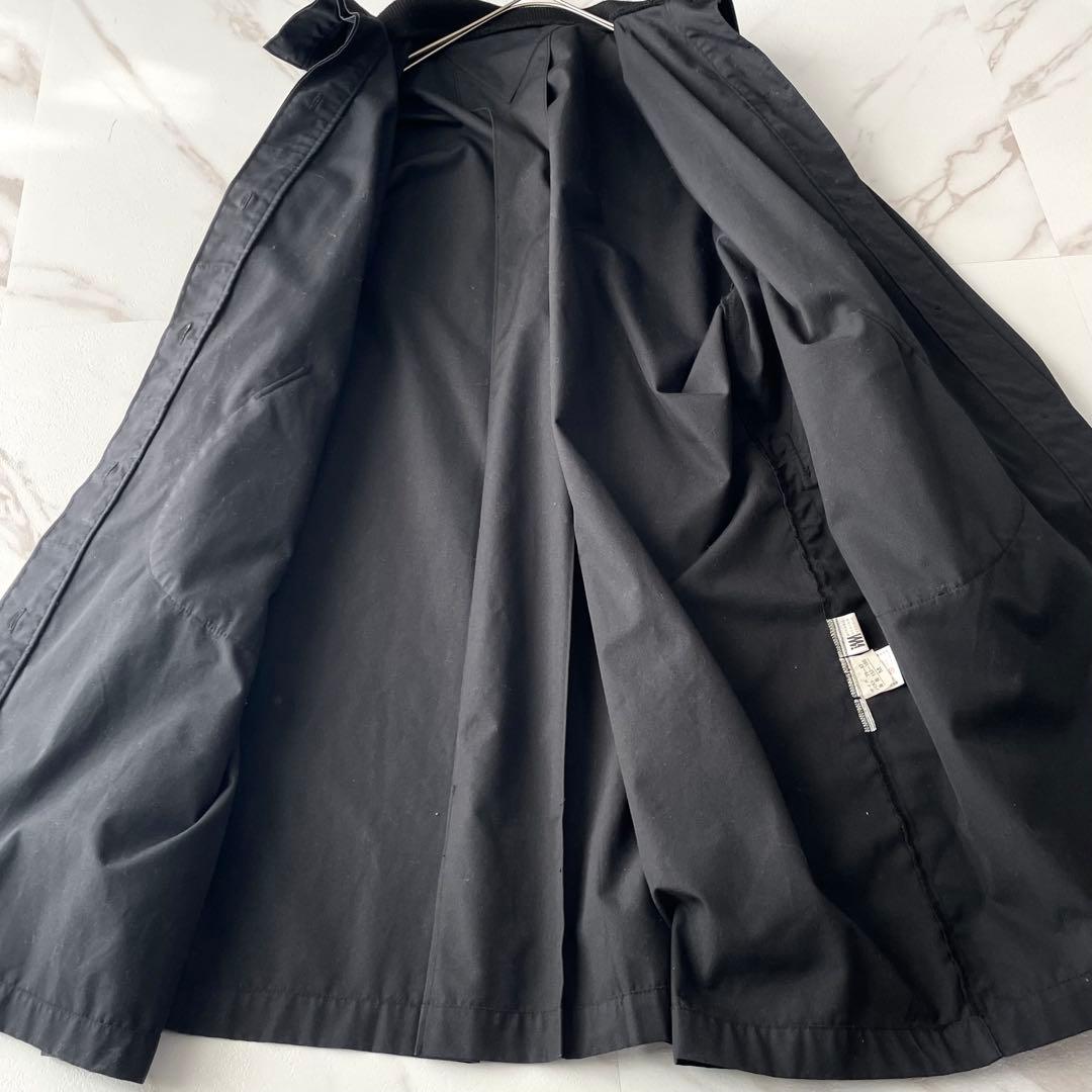 入手困難✨ イッセイミヤケデザインスタジオ ロングコート 銀ロゴ 黒色 80s
