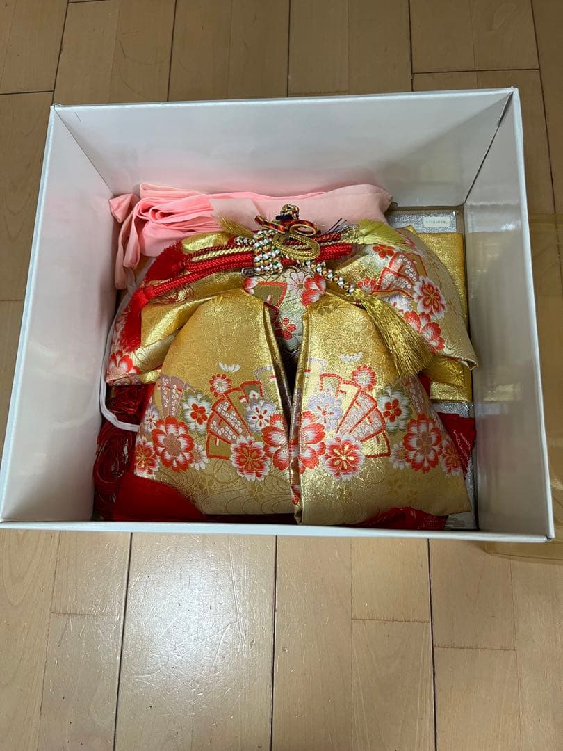 晴れ着‼️七五三用着物 黒とピンクの花柄