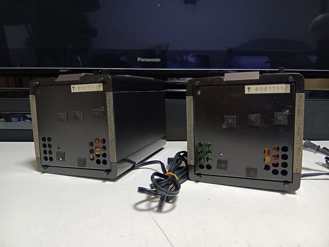 1980's　AIWA アイワ AFB-10 ペア スピーカー アンプ内蔵