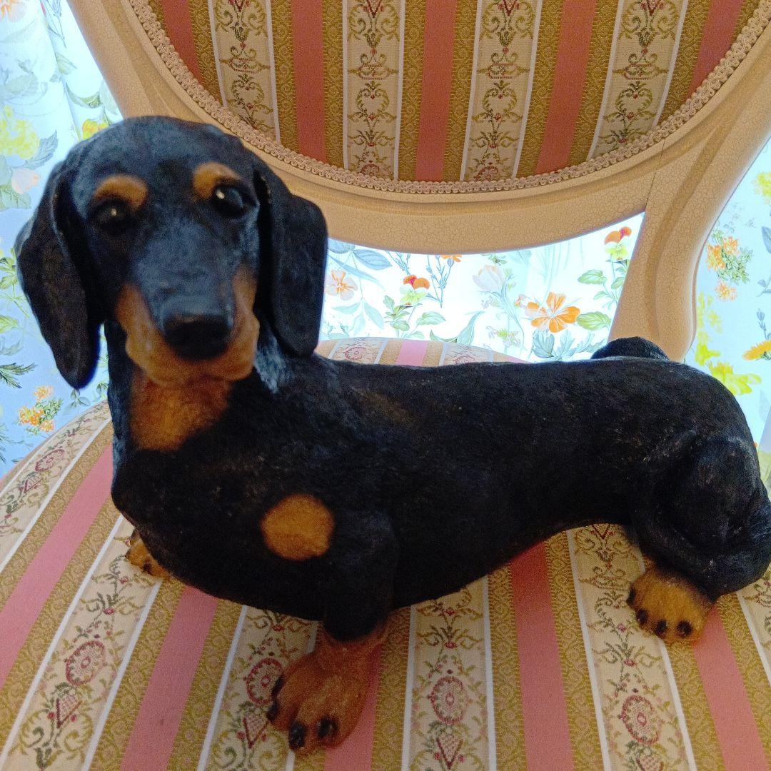 ダックスフンド 置物 樹脂製 約30cm