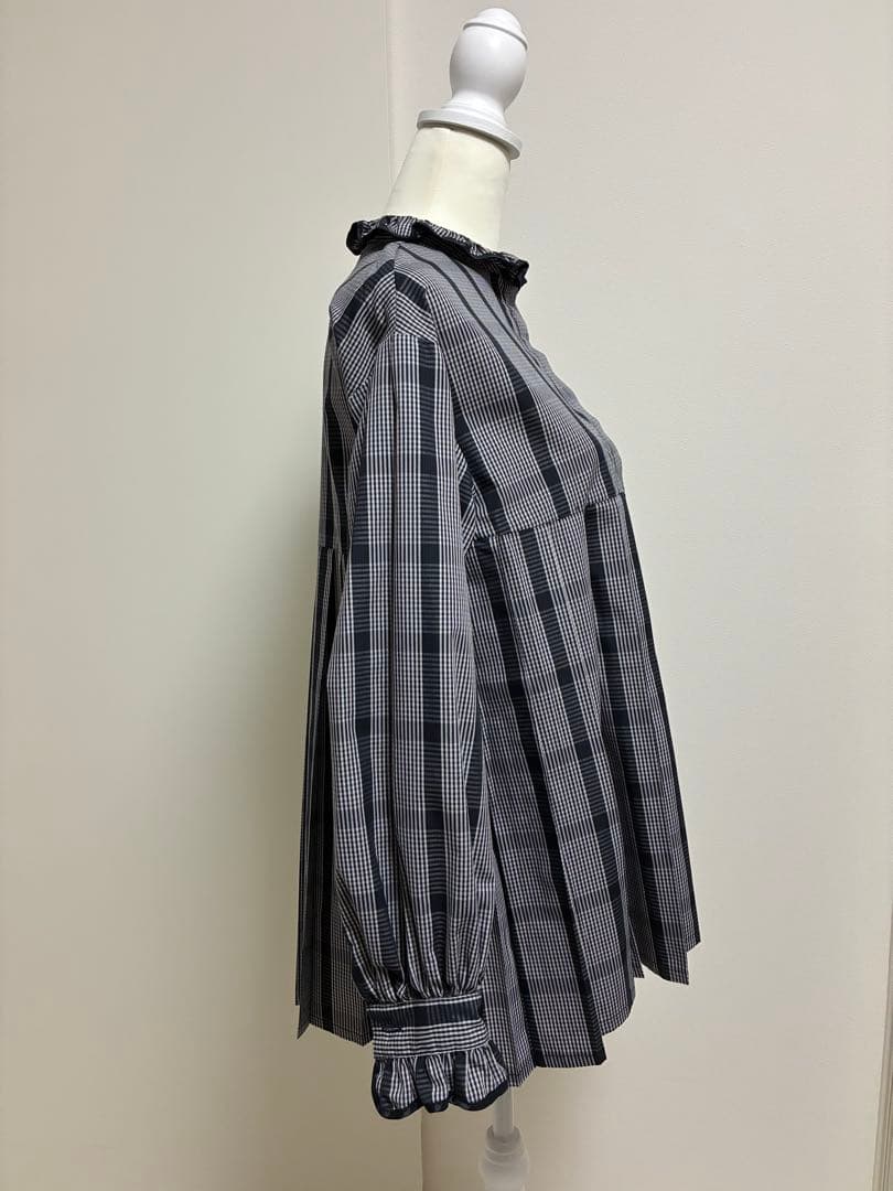 ロージーモンスター　ルミエールブラウス　ネイビーチェック