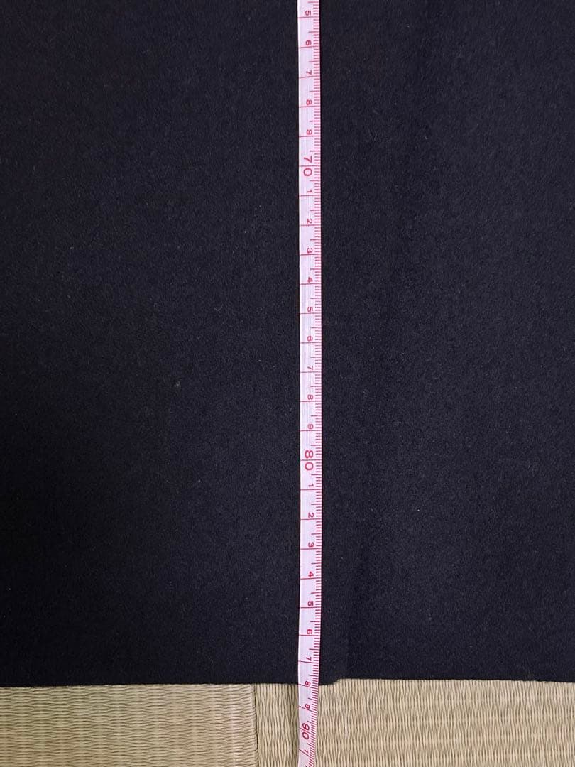 【日本製】ユナイテッドトウキョウ　ハイネックカラーコート　カシミヤ混　ブラック1