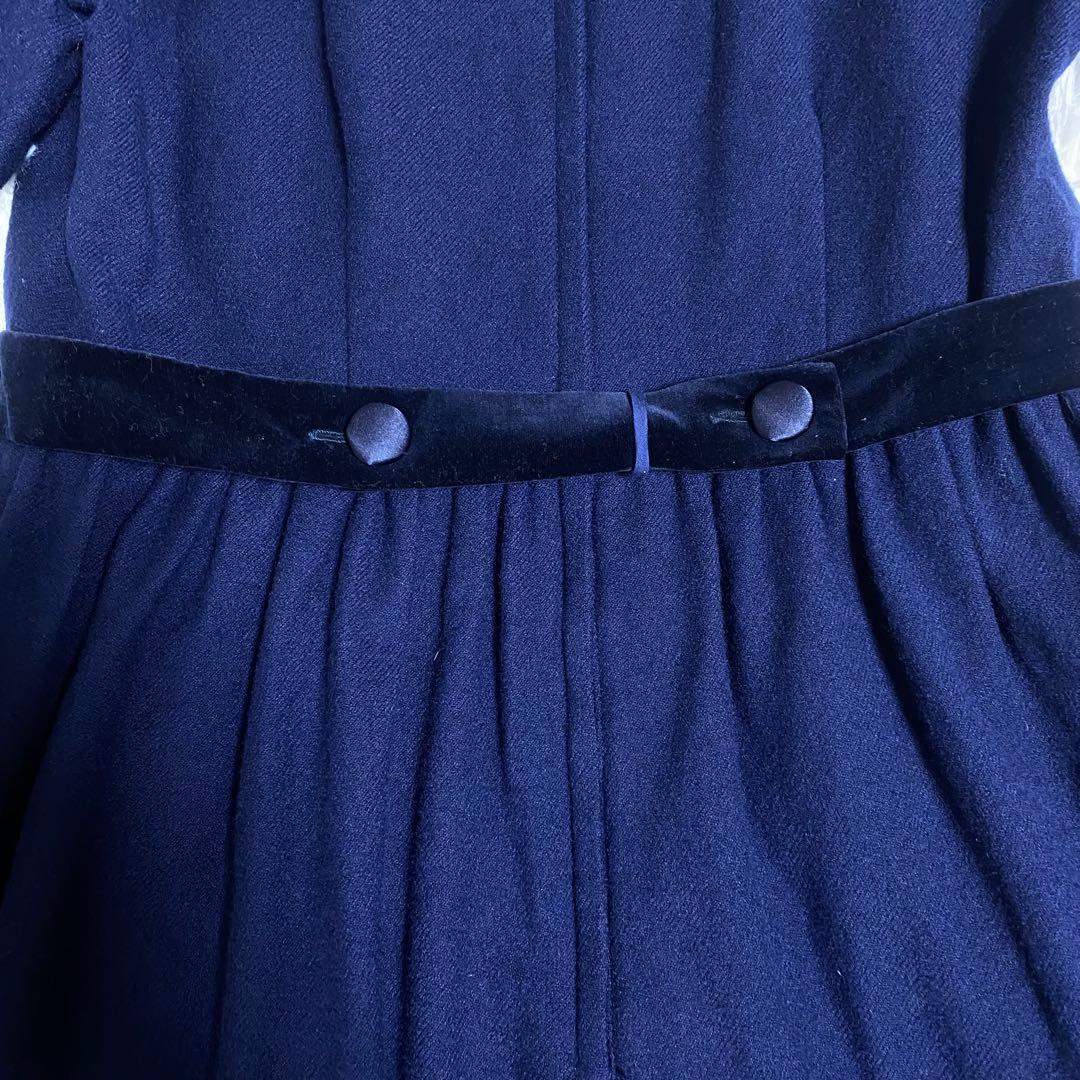 【美品】ファミリア フォーマルセットアップ　ボレロ＋ワンピース　140cm 紺