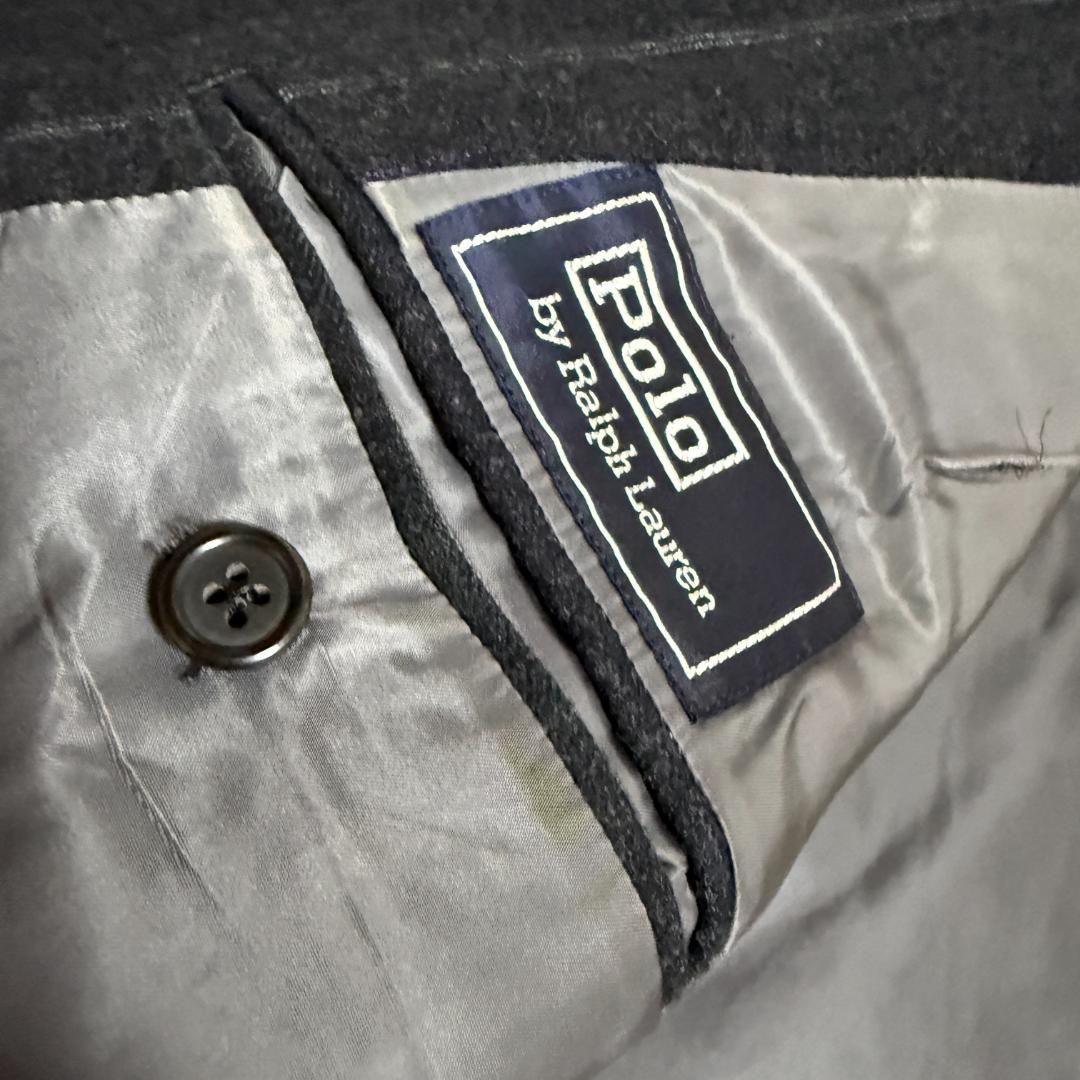 ラルフローレン　ウール　ダブル　セットアップ　ストライプ　ヴィンテージ　XL相当