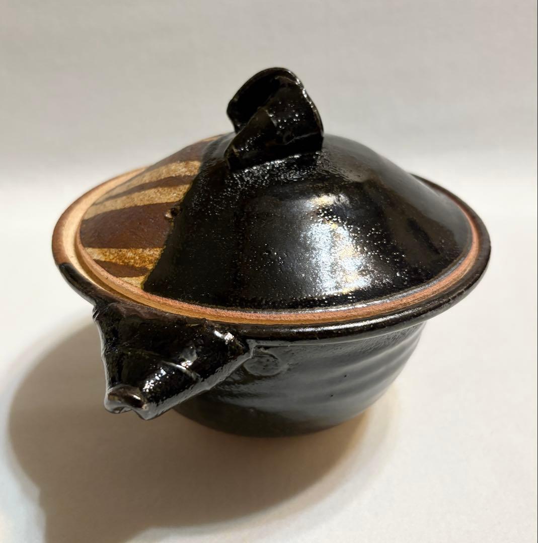 稲葉直人 黒織部 一人鍋 土鍋 キャセロール 1人鍋 陶芸 直人