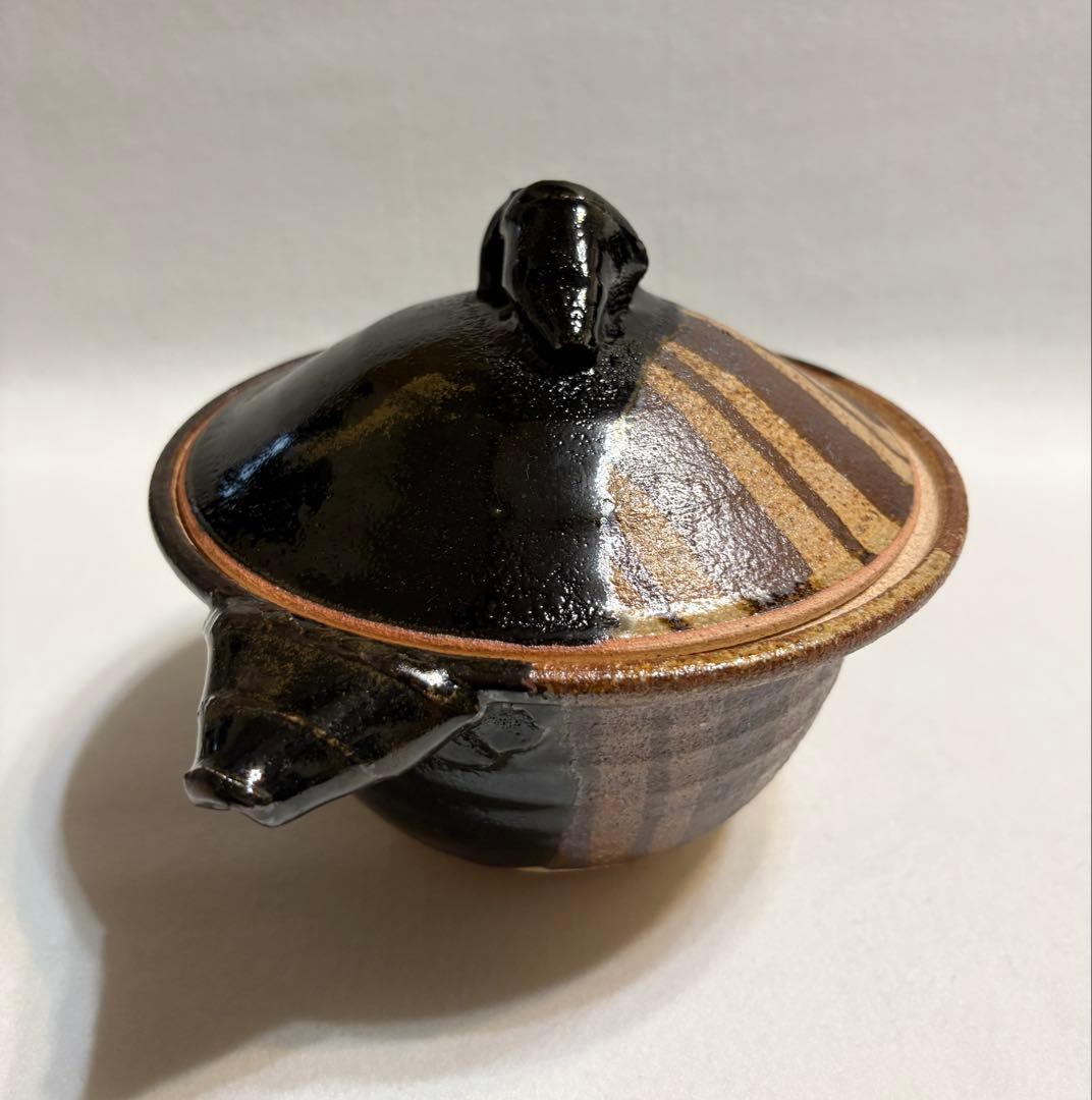 稲葉直人 黒織部 一人鍋 土鍋 キャセロール 1人鍋 陶芸 直人