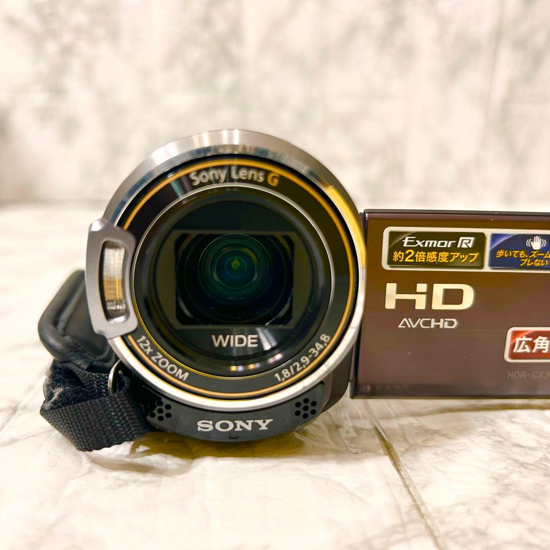 【完動品】 SONY HDR-CX370V ビデオカメラ 動作確認済 ブラウン