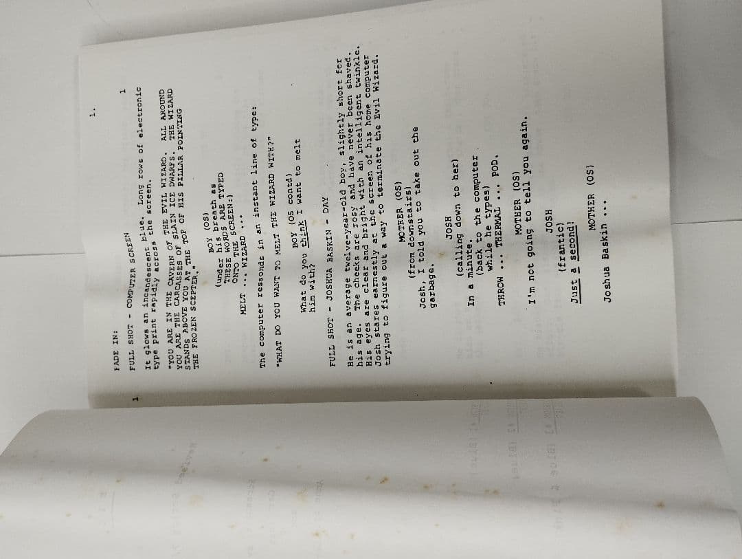 映画「BIG／ビッグ」1987年 改訂版脚本（レア）й