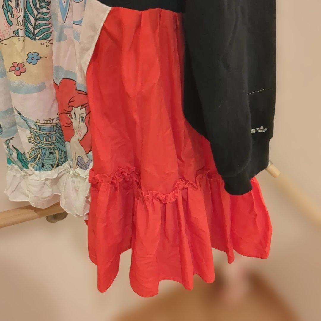 専用❦✨古着リメイク　リメイクワンピース　リメイクスウェット　アリエル