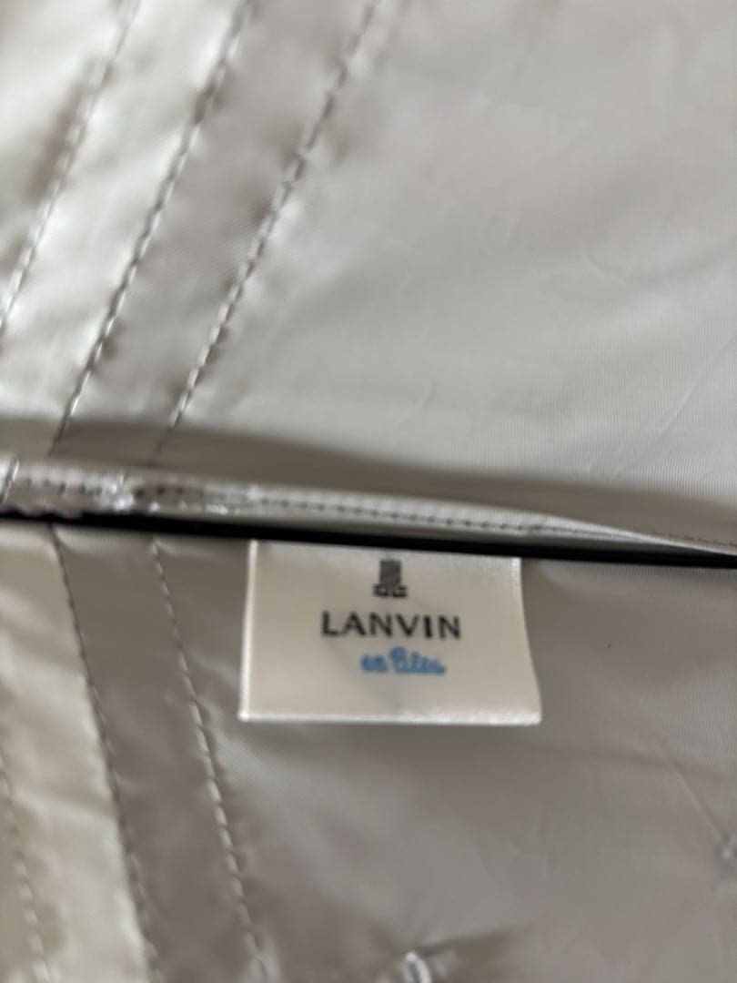 新品未使用 LANVIN en Bleuビジューリボン 晴雨兼用 折りたたみ傘