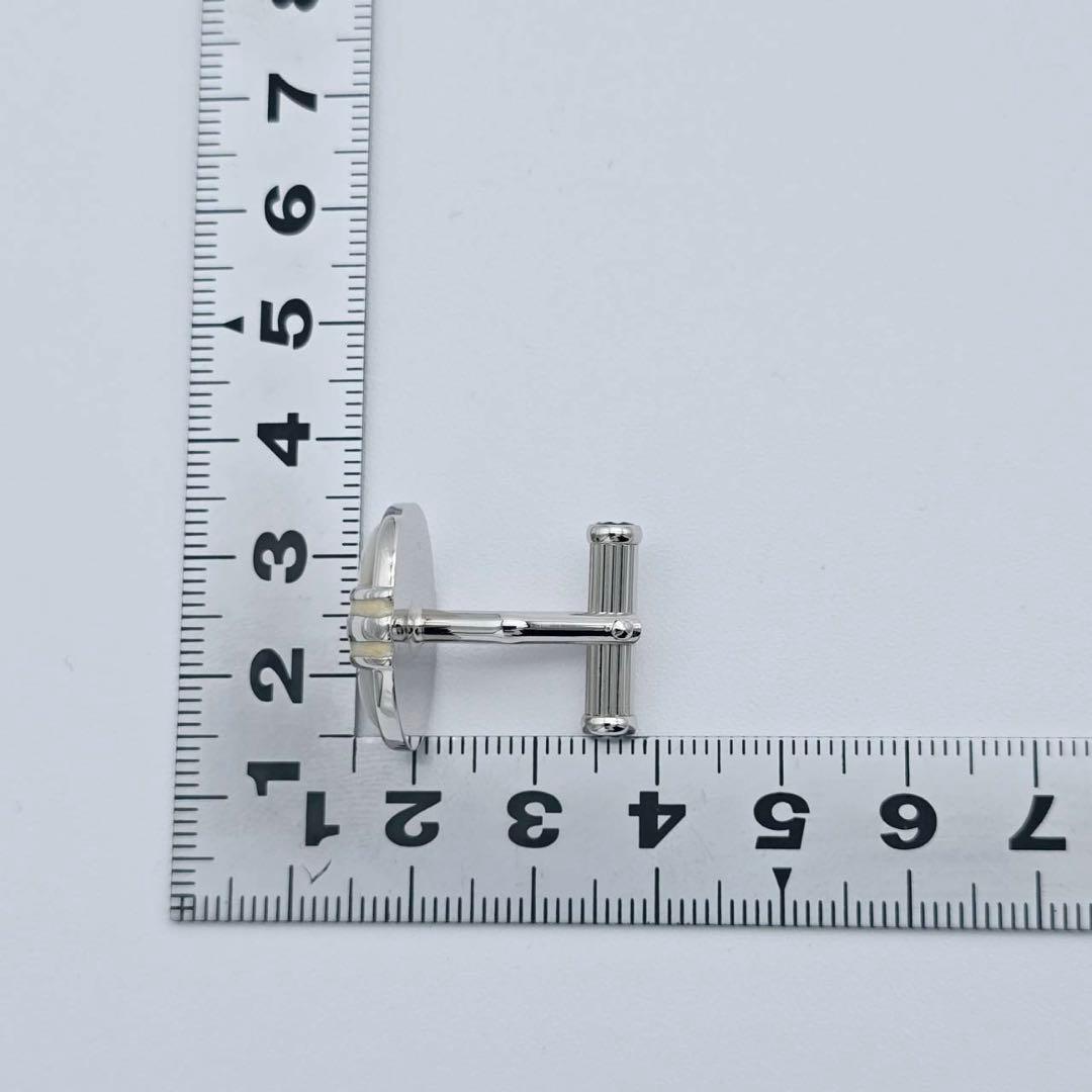 美品 ★MONTBLANC★ カフリンクス カフス オーバル シルバー ホワイト