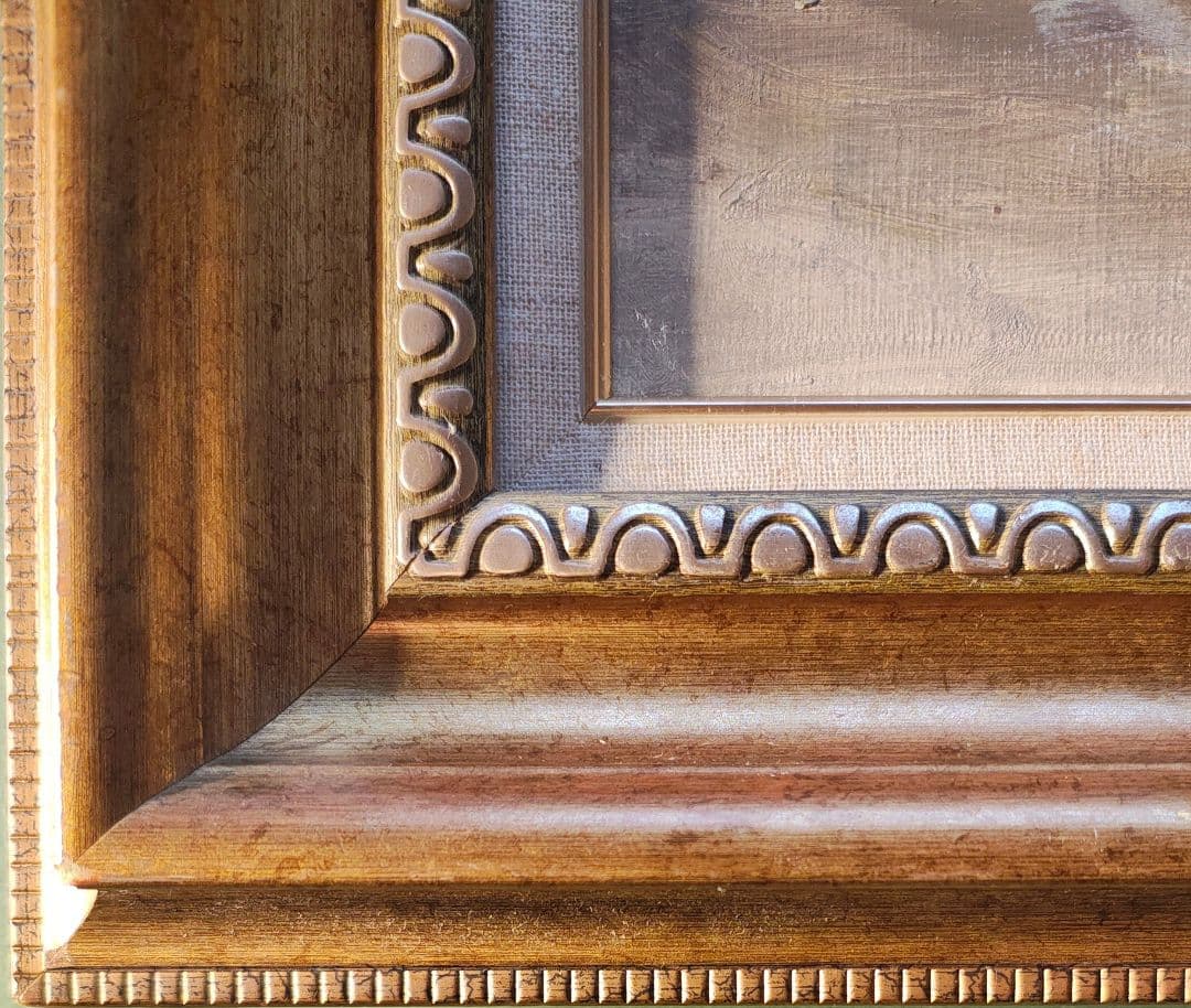 【送料込】F50号 額縁 ゴールド アクリル板付 大型 アンティーク調 個展