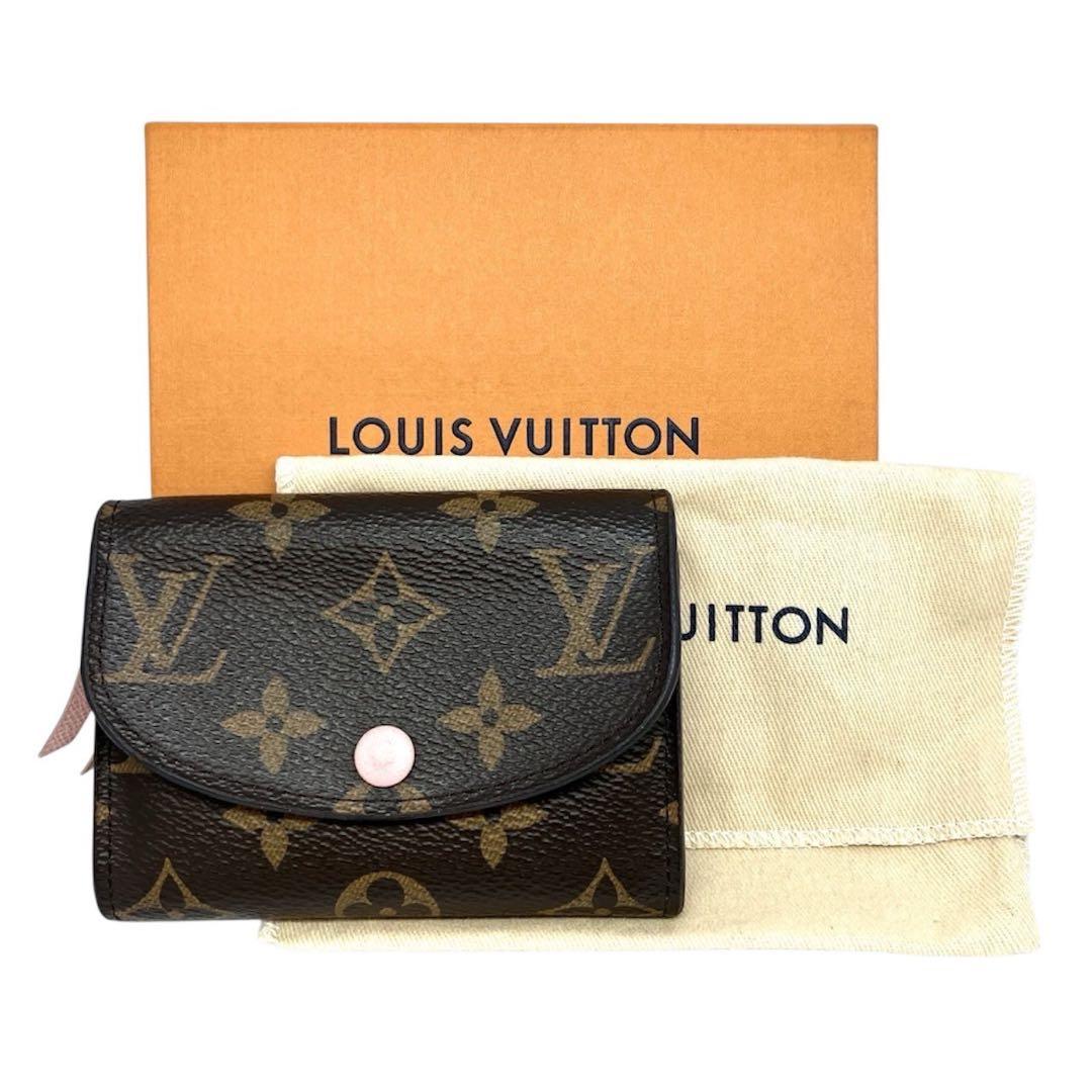 じゅん(プロフ必読) 正規品 ヴィトン 三つ折り財布 ポルトモネ ロザリ