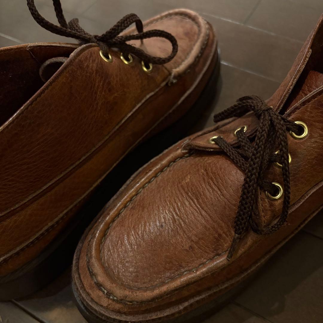 ラッセルモカシン 8h E ブラウンレザー ワークブーツ ハイカット