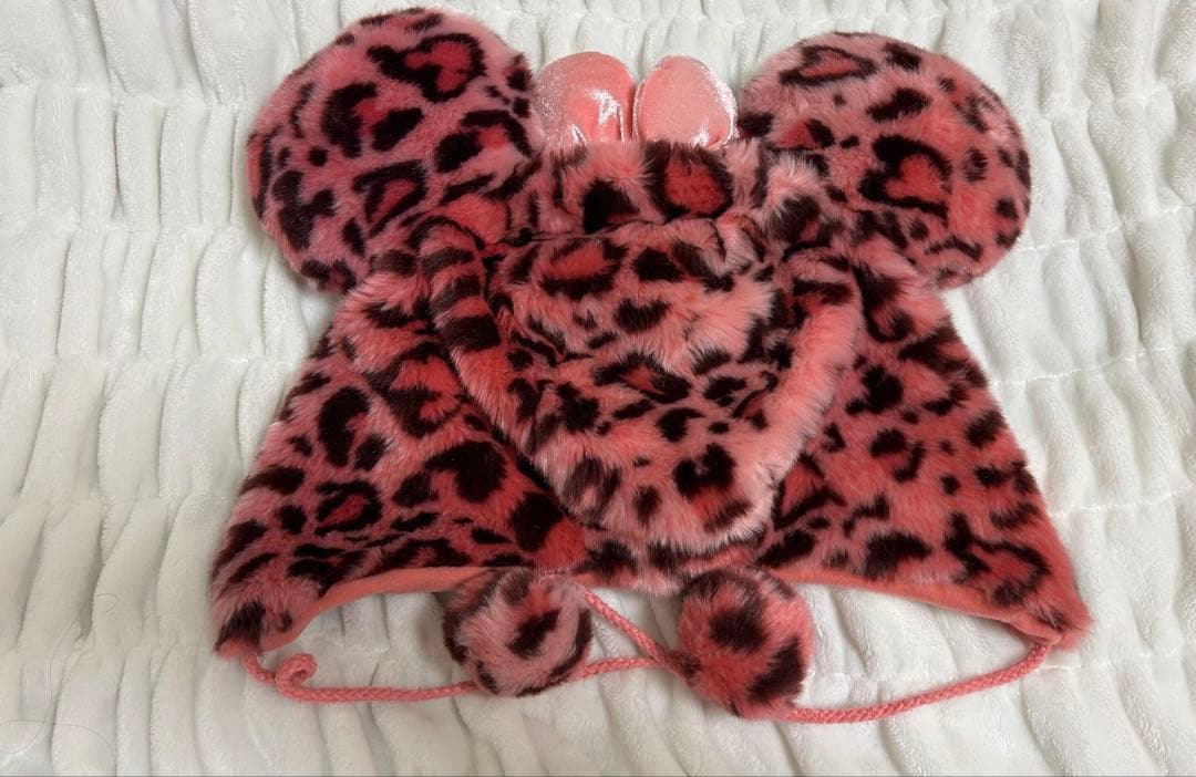 ファンキャップ　ピンクヒョウ柄