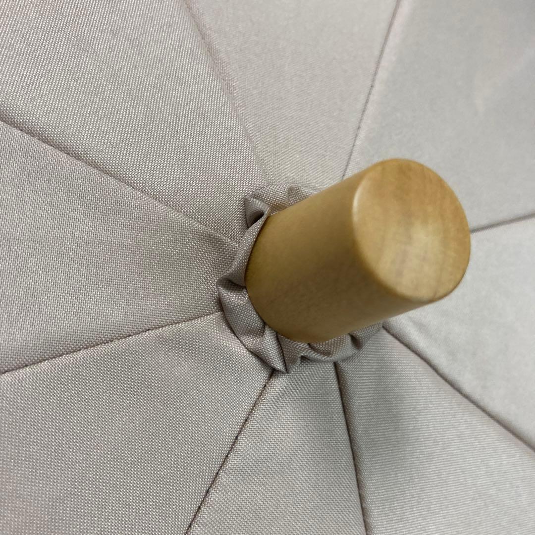 サンバリヤ100 折りたたみ日傘　　2段折り/無地　　色　ピンク　木曲がり手元