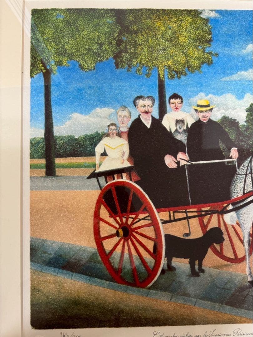 アンリ・ルソー 「ジュニエ爺さんの馬車」リトグラフ　エディションナンバー入り