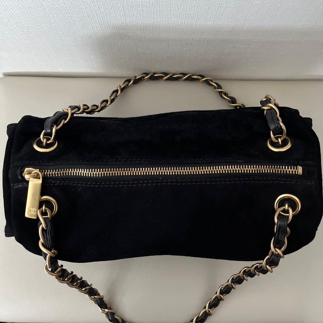 美品！シャネル　チェーンショルダーバッグ　バックスキン　ブラック