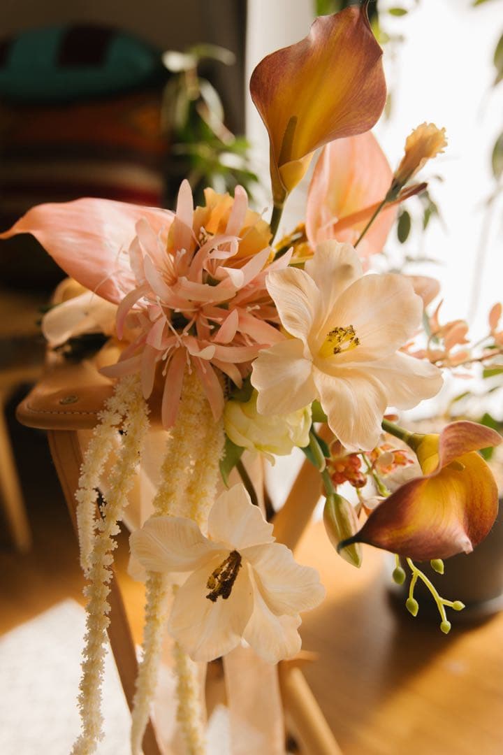 【完売品】NABANA flower ウェディングブーケ＆ブートニア テラコッタ