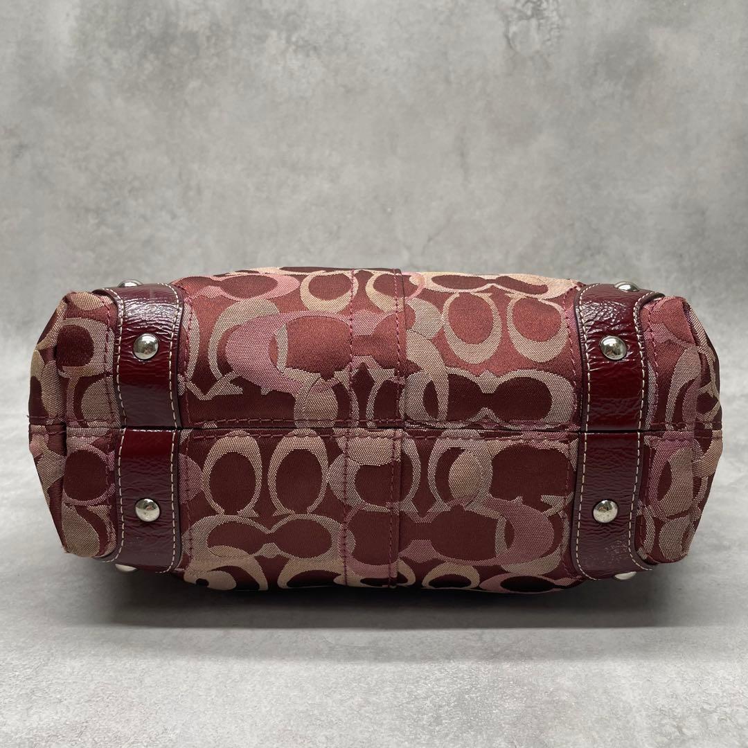 良品✨コーチ ワンショルダーバッグ キャンバス×レザー 肩掛け ターンロック