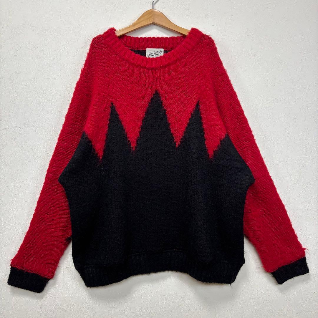 テンダーロイン モヘヤ ニット クルーネック セーター ブラック ジョッキー 馬