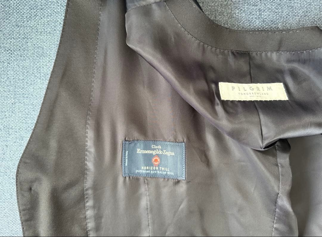 PILGRIM/TomorrowLand/Zegna生地 スリーピース【極美品】
