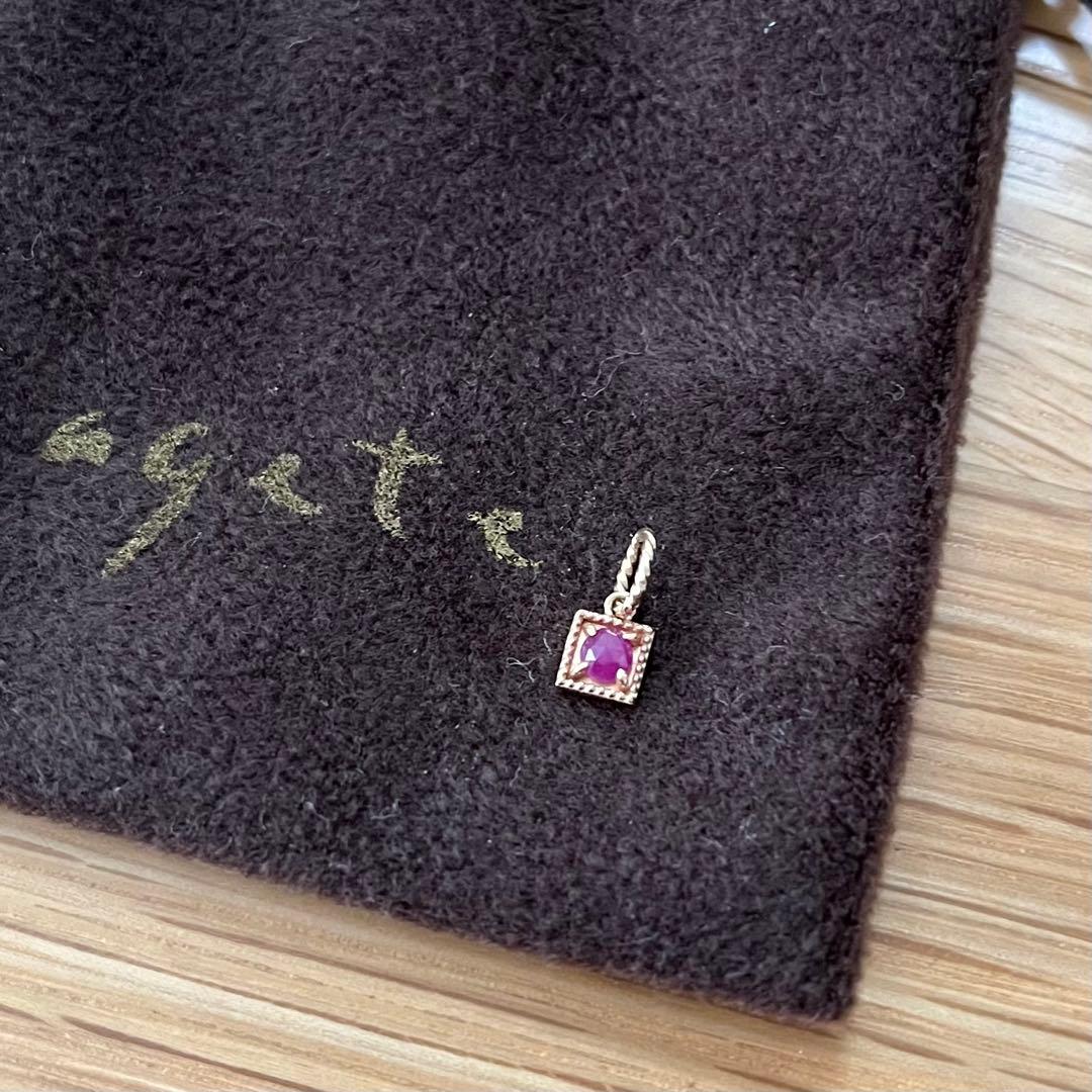 agete アガット k10 ルビーチャーム