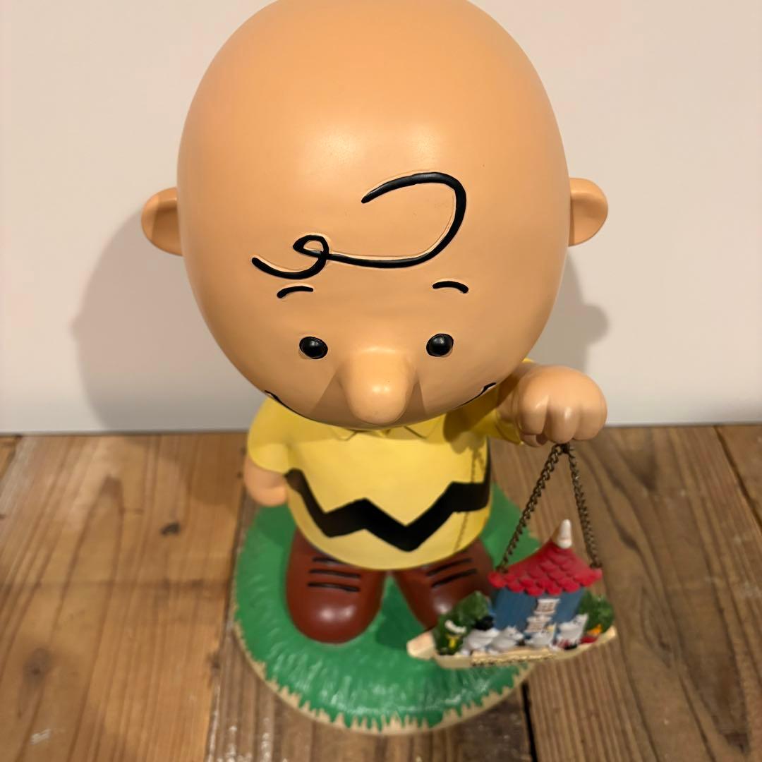 PEANUTS チャーリー・ブラウン 置物 ガーデンオブジェ