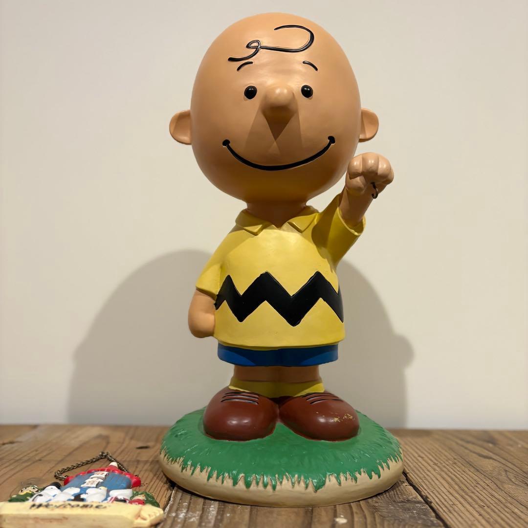 PEANUTS チャーリー・ブラウン 置物 ガーデンオブジェ