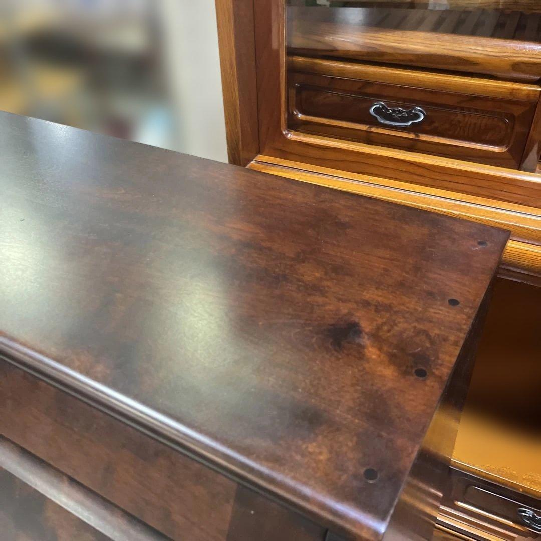 【北海道民芸】片袖ビューロー◇ライティングデスク◇参考価格35万の品